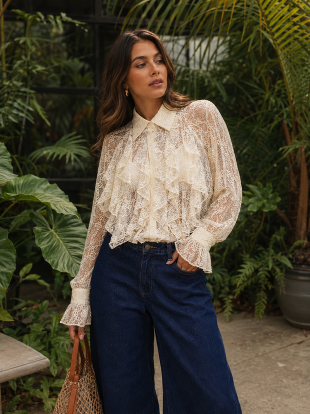 Iris | Women’s Lace Tee with Relaxed Everyday Fit