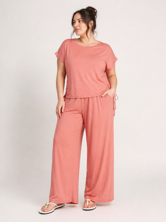 Madison | Plus Size Wide Leg Pants with Pleats for Effortless Summer Style